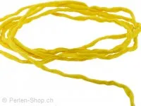 fil de soie, Couleur: jaune, Taille: 3 mm, Quantite: 110 cm
