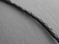 BULK Leather Cord 1 coil, Color: black, Size: ±4mm, Qty: ±25 meter
