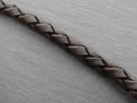 BULK Leather Cord 1 coil, Color: brown, Size: ±6mm, Qty: ±25 meterBBULK