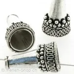 Beadcap silver plated, Color: Silber, Size: ±21 mm, Qty: 1 pc.