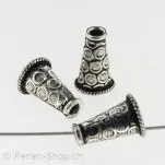 Beadcap silver plated, Color: Silber, Size: ±13 mm, Qty: 2 pc.