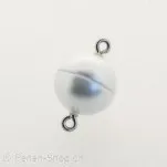 Magnetic Clasps white, Color: white, Size: 12 mm, Qty: 2 pc.