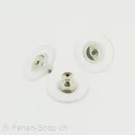 Rear part for ear plug, Color: Silver, Size: 12 mm, Qty: 10 Stk.