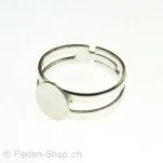Fingerring adjustably, Color: Silver, Size: 9 mm, Qty: 1 pc.