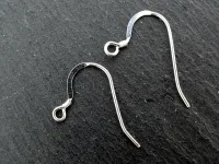 Fisch Hook silver 925, Color: Silver, Size: ±24mm, Qty: 2 pc.
