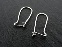 Fisch Hook silver 925, Color: Silver, Size: ±22mm, Qty: 2 pc.