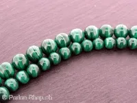 Malachite, Halbedelstein, Farbe: grün, Grösse: ±6mm, Menge: 1 strang ±40cm (±68 Stk.)