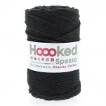 Hoooked Corde en laine Spesso Macramee, Couleur: Noir, Poids: 500 g, Quantité: 1 pièce