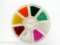 SeedBeads craft set with discount, Color: 7, multi, Size: ±4.5mm (5/0), Qty:±70 gr.