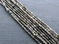 Silver Obsidian Facettiert, Halbedelstein, Farbe: multi, Grösse: ±2mm, Menge: 1 strang ±39cm