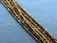 Tiger Eye Faceted, Semi-Precious Stone, Color: brown, Size: ±2mm, Qty: 1 string ±39cm