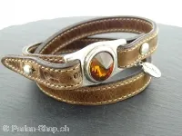 Wrap bracelet brown leather