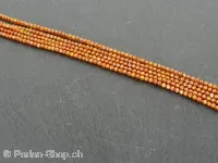 Zirkonia Perlen, Farbe: kupfer, Grösse: ±2.2mm, Menge: 1 strang ±40cm (±165 Stk.)