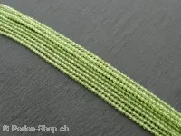 Zirkonia Perlen, Farbe: hell grün, Grösse: ±2.2mm, Menge: 1 strang ±40cm (±170 Stk.)