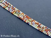 Perles de zircone, Couleur: multi, Taille: ±2mm, Quantite: chaîne ± 40cm, (±187 piece)
