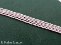 Zirkonia Perlen, Farbe: rosa, Grösse: ±1.9mm, Menge: 1 strang ±40cm (±195 Stk.)
