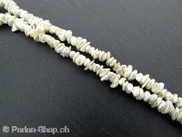 Baroch pearl, Color: white, Size: ±5-7mm, Qty: 1 String (±38cm)