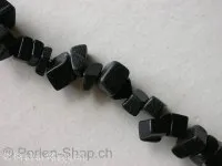 Black Stone, Semi-Precious Stone, Imitation, chips, string 32"