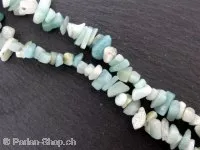 Amazonite Semi-Precious Stone Chips, Color: turquoise, Size: --, Qty: String ±32"