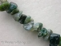 Dark Green Onyx, Semi-Precious Stone, chips, string 32"