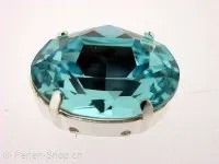 Sw. cabochon 4120, set in, 18x13mm, light turquoise, 1 pc.