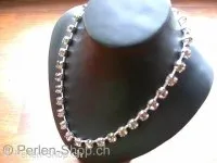 Necklace w swarovskistone, color choise, silverplating, 1 pc.