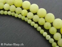 Lemon Jade, pierre semi précieuse, Couleur: jaune, Taille: ±4mm, Quantite: chaîne ±40cm, (±92 piece)