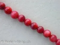 Shell-Beads, red, ± 5mm, ± 86 pc.string 16"