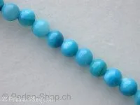 Shell-Beads, turquoise, ± 5mm, ± 86 pc.string 16"