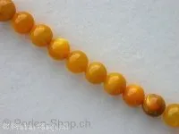 Shell-Beads, yellow, ± 5mm, ± 86 pc.string 16"
