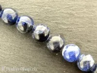 Sodalite, Halbedelstein, Farbe: blau, Grösse: ±6mm, Menge: 1 strang ±40cm (±65 Stk.)