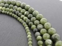Southern Jade, Halbedelstein, Farbe: grün, Grösse: ±8mm, Menge: 1 strang ±38cm (±45 Stk.)
