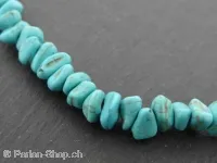 Turquoise (Howlite), Couleur: turquoise, Taille: --, Quantite: Strang ±40cm