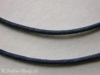Wax cord, dark blue, 2mm, 1 meter