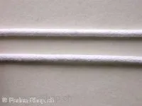 Wax cord, white, 0.5mm, 1 meter