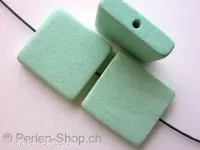 Holzperlen flat cube, grün, 30mm, 1 Stk.