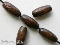 Wooden Bead oval, brown, 14mm, 20 Pc.