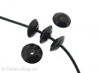 Wooden Bead rondel, Color: black, Size:±14x6mm, Qty: 10 pc.